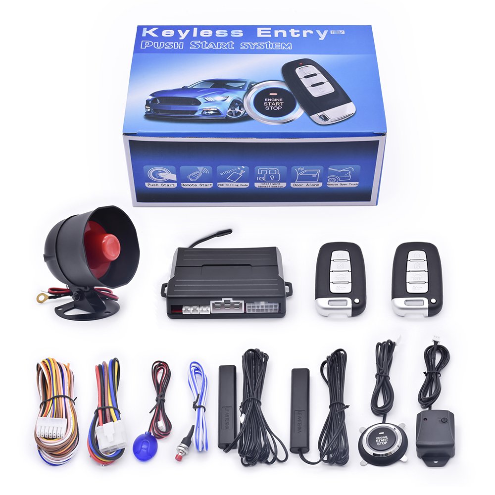 Hot Sale One-Way Car Engine Start System with App Control PKE Push Button Remote Start Security Alarm