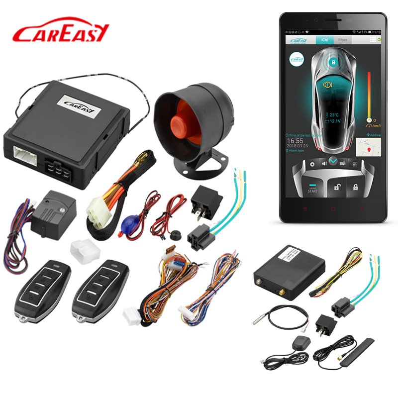 Two Way Smartphone APP 4G GPS/GSM Car Alarm System with Remote Engine Start and Remote Engine Cut off (remote Fuel Cut Off)