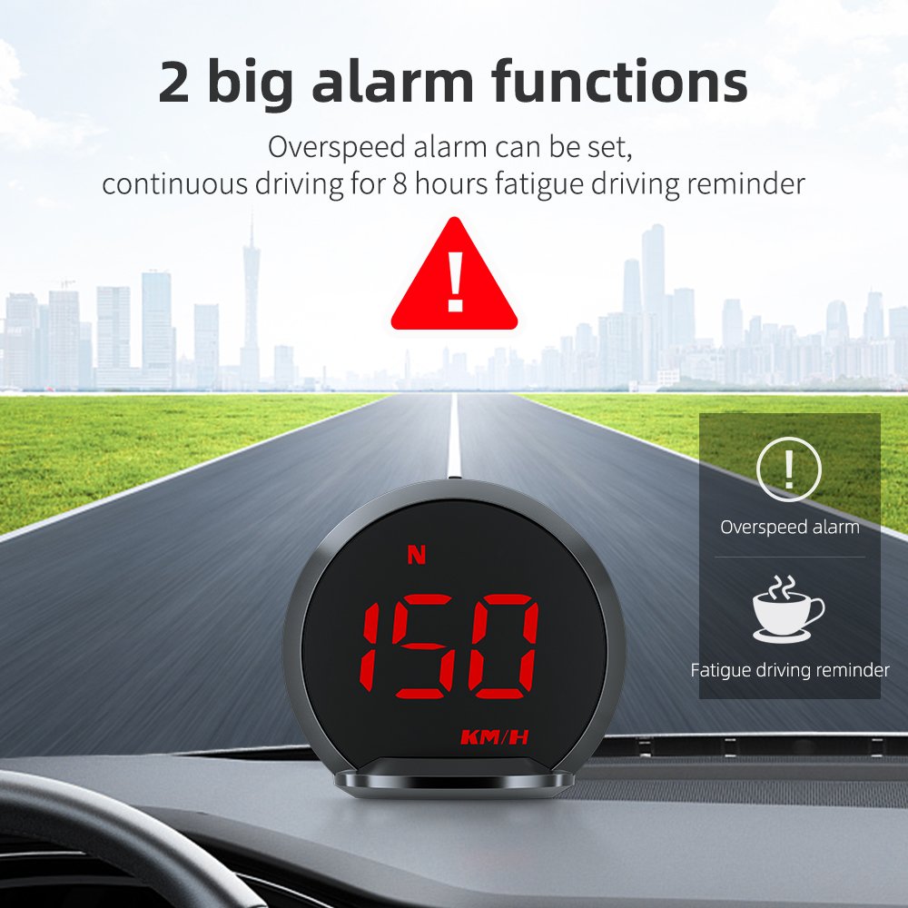 GPS Car MPH KMH Auto HUD G13 Car Speedometer with 6 Colors Display 3.0'' Screen Size HD Car Head up Displays