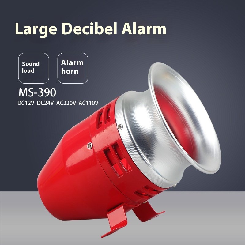 High Decibel MS-390 Electric Air Defense Alarm Horn Wind Screw 12V/24V/220V Buzzer System