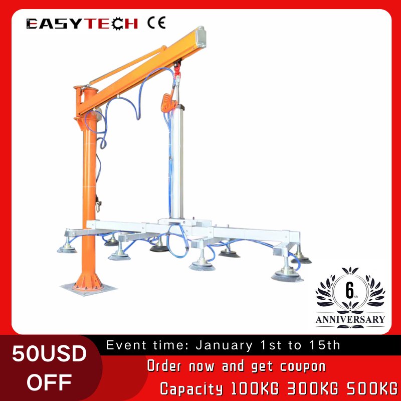 Pneumatic Type Glass Handling Steel Sheet Jib Crane Sandwich Panel Vacuum Lift Vacuum Lifting Machines