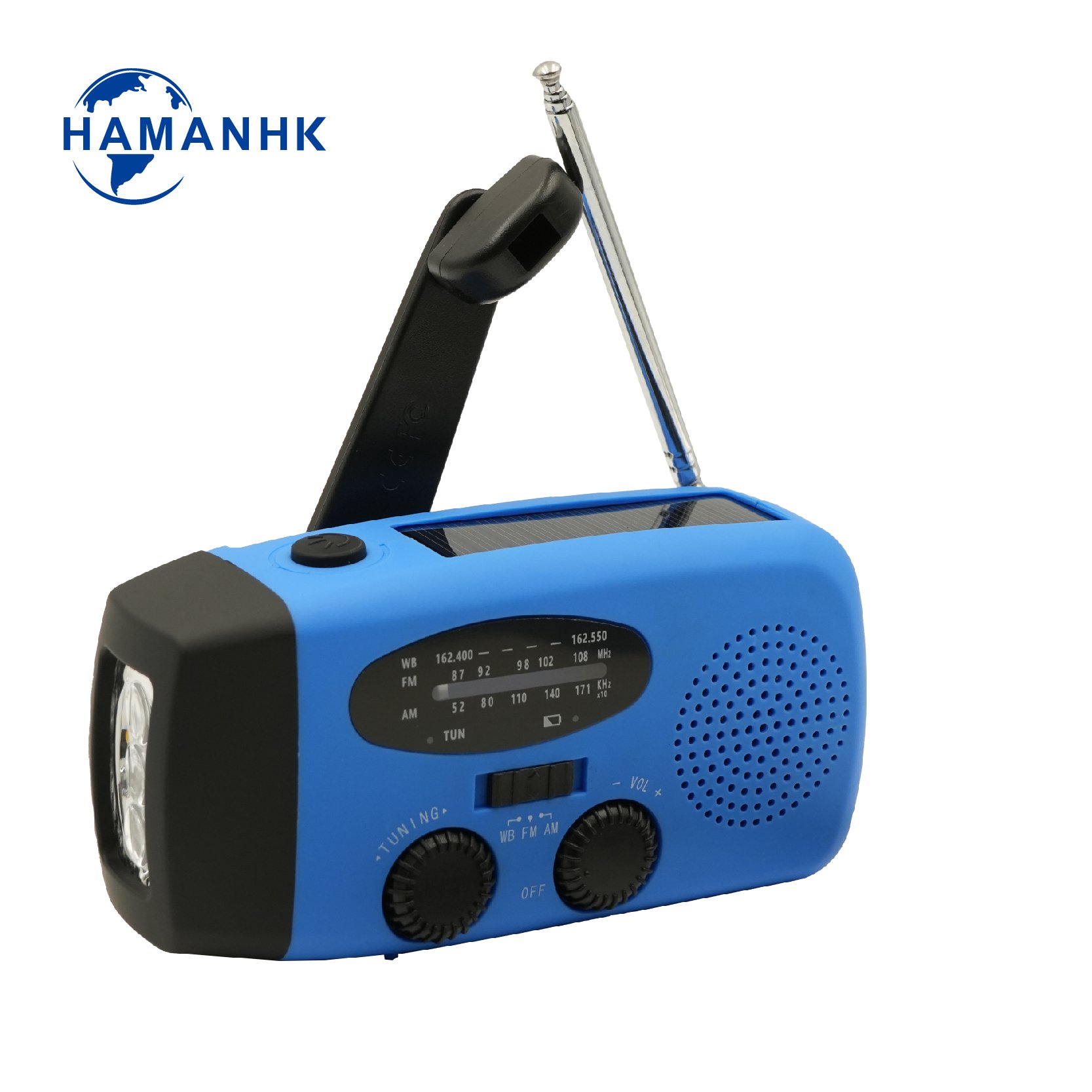 Small Fm Radio Portable Digital Weather Radio Solar 2000mah Emergency Radio With Flashlight