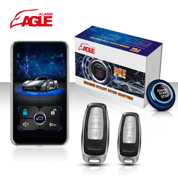 Car Alarm Pke Smart Keyless Entry Push Button Engine Start Stop System for Toyota Car