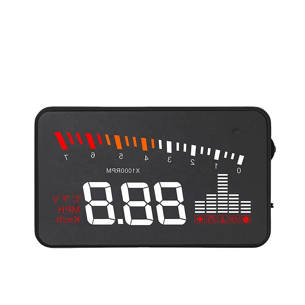 Hot-Sale Auto Diagnostic Tool Safe Driving OBD2 Hud X5 Head up Display Over Speed High Temperature Alarm