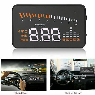 Hot-Sale Auto Diagnostic Tool Safe Driving OBD2 Hud X5 Head up Display Over Speed High Temperature Alarm