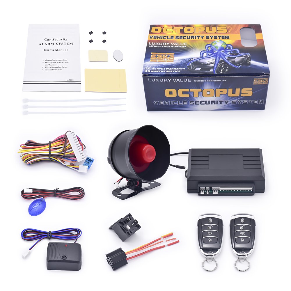 Factory Automatic Keyless Car Alarm System 315/433.92 mHz Car Security System Hot in Africa Market