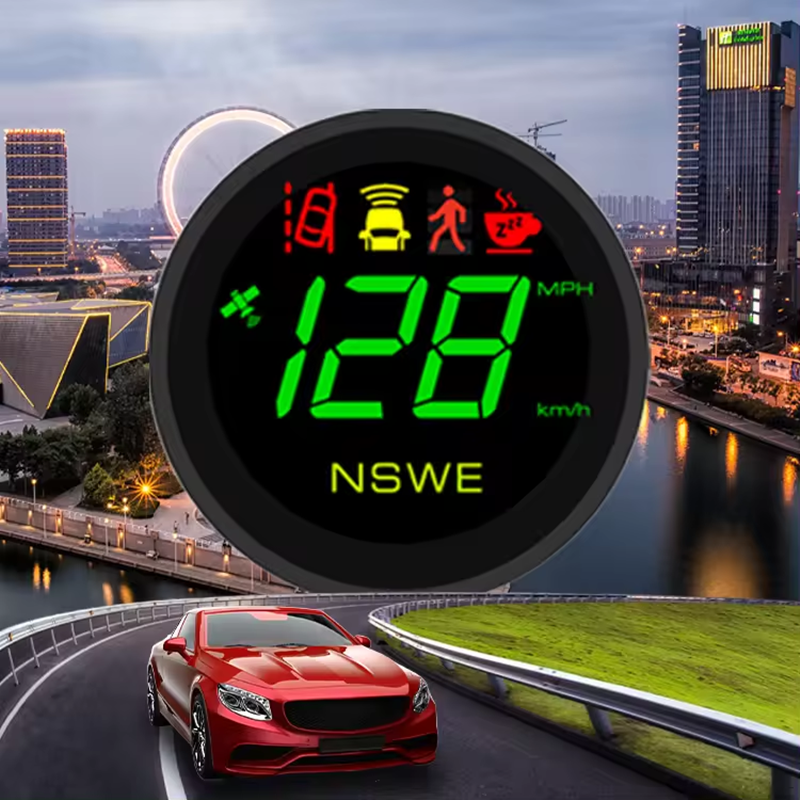 Universal Digital Head up Display ADAS GPS Speedometer HD LCD Display Plug and Play Big Font for All Vehicle
