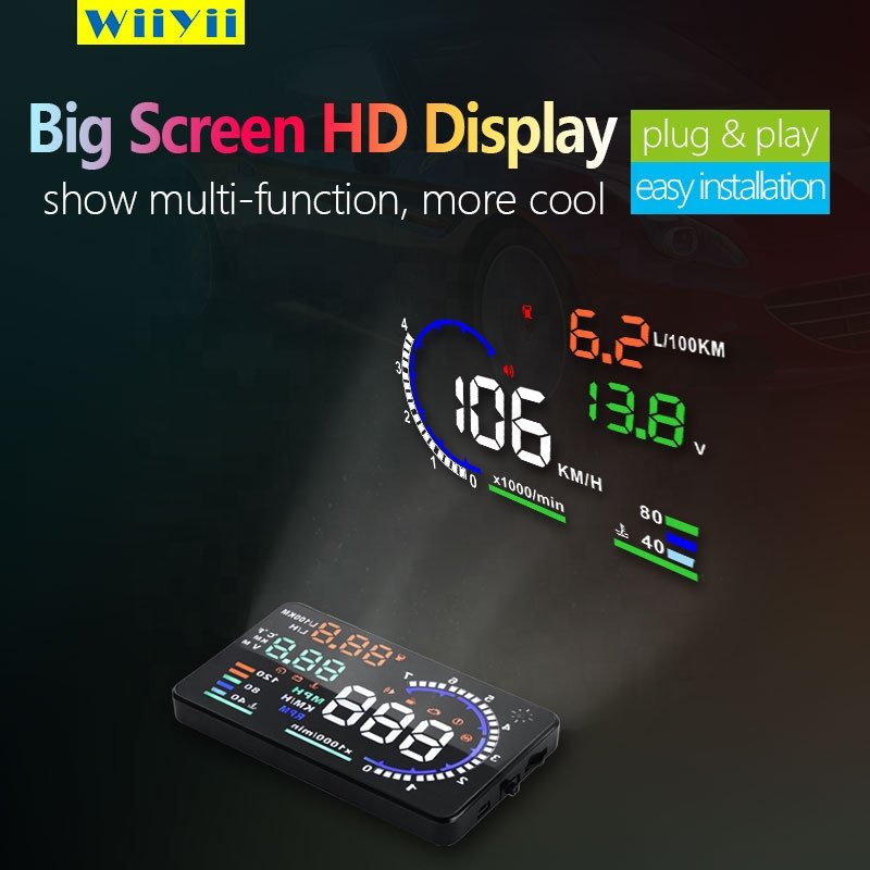 Windshield Mirror 5.5 Inch OBD2 HUD A8 Speed Auto Diagnostic Head up Displays Universal Cars Display