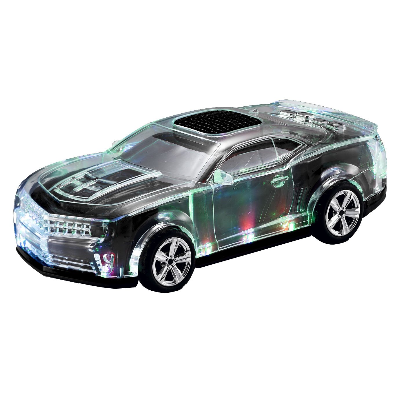 Promotional Gift WS-380 TWS USB TF AUX Wireless Bass Karaoke Car Shape Wireless Radio Speaker With LED Light