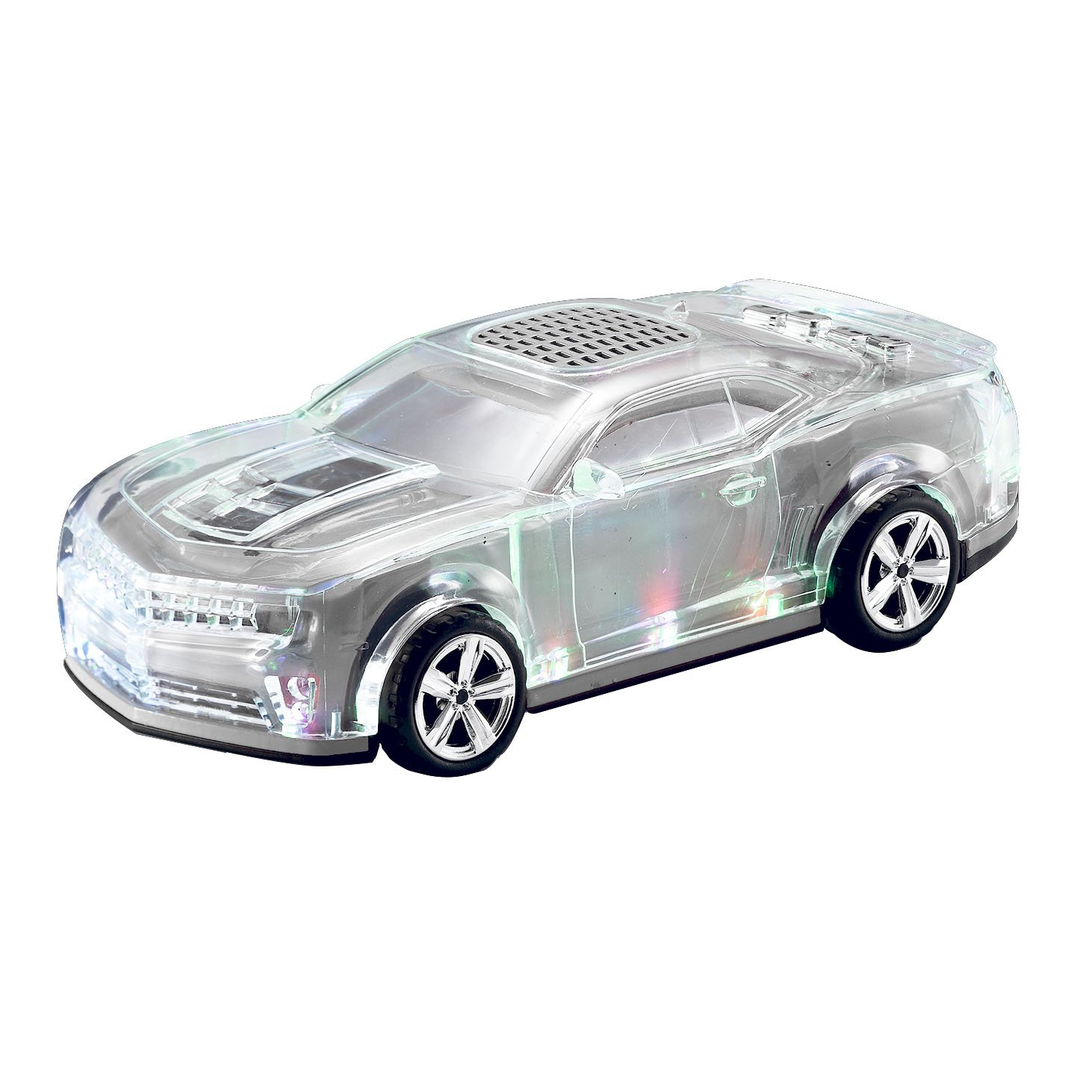 Promotional Gift WS-380 TWS USB TF AUX Wireless Bass Karaoke Car Shape Wireless Radio Speaker With LED Light