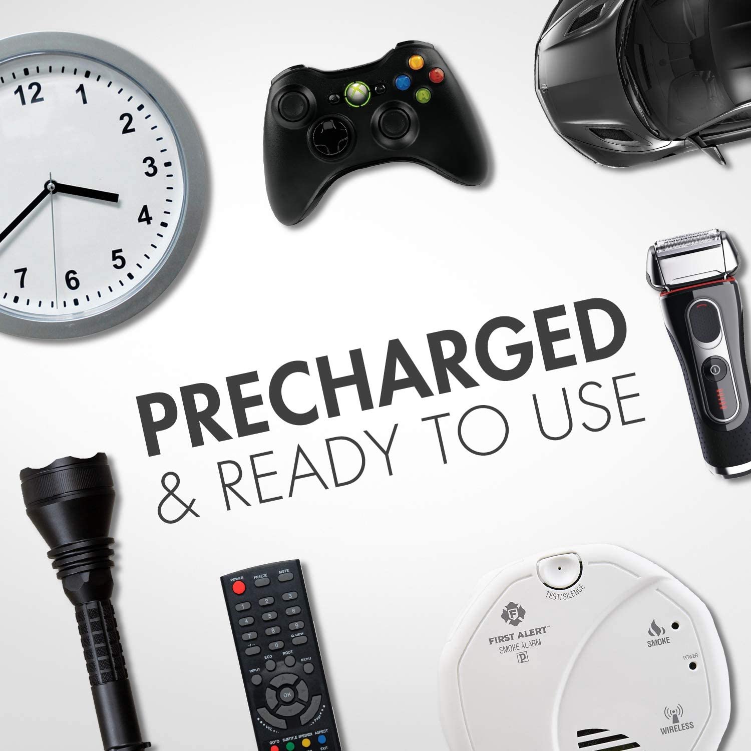 TV Remote Controls Wall Clocks Alarm Clocks Remote Car Key Fobs Wireless Doorbells Calculators Small Radios R03 Battery