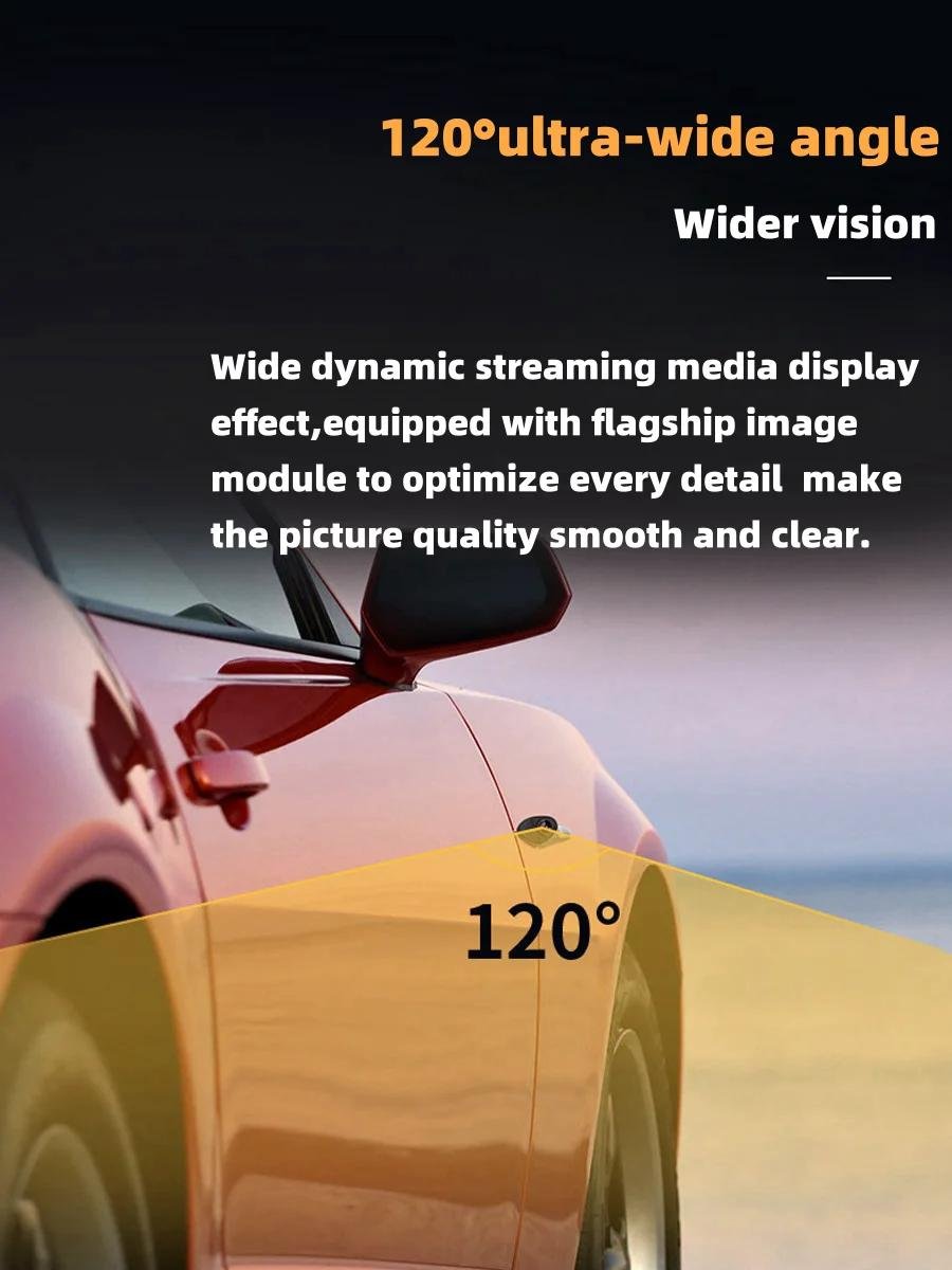 6.25" Touch Split Screen Digital Side View Display With Blind Spot Alarm System AHD 1080P Camera New Auto Accessories