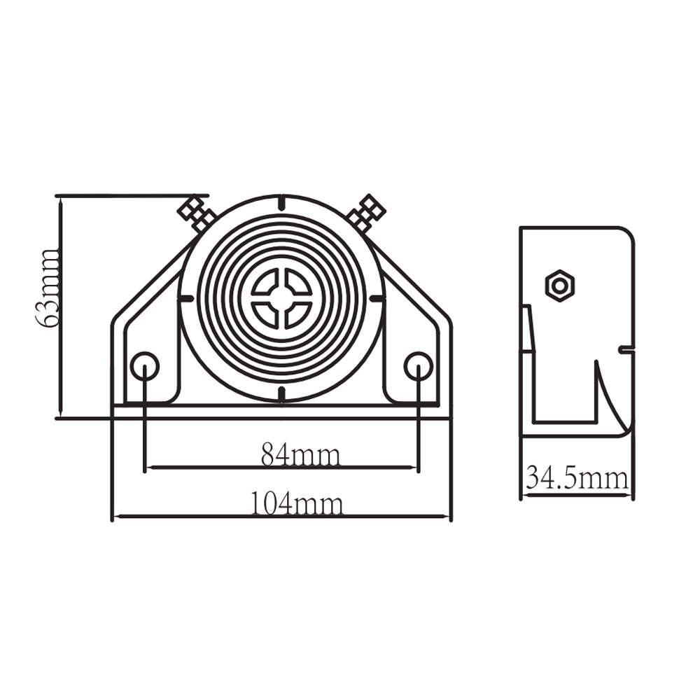 12 48V Truck Reversing Voice Back up Alarm Waterproof Reversing Alarm Horn RA305