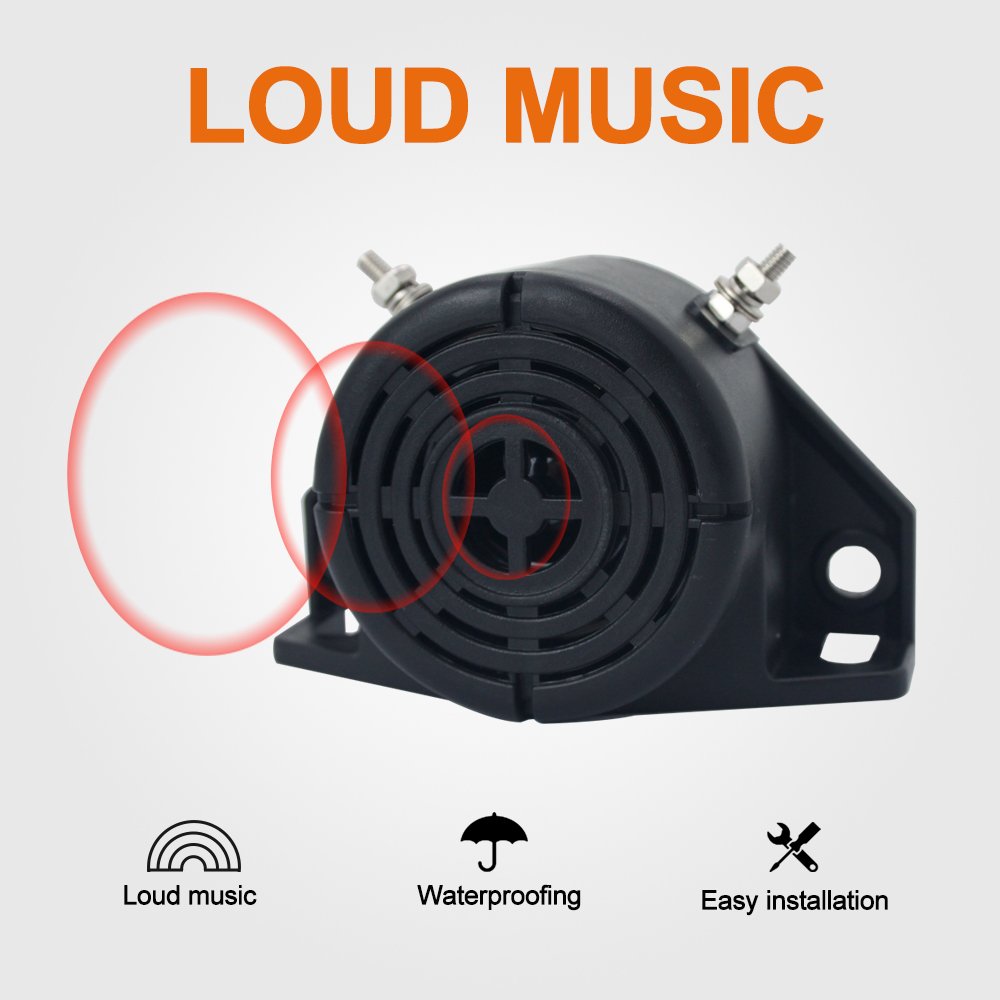 12 48V Truck Reversing Voice Back up Alarm Waterproof Reversing Alarm Horn RA305