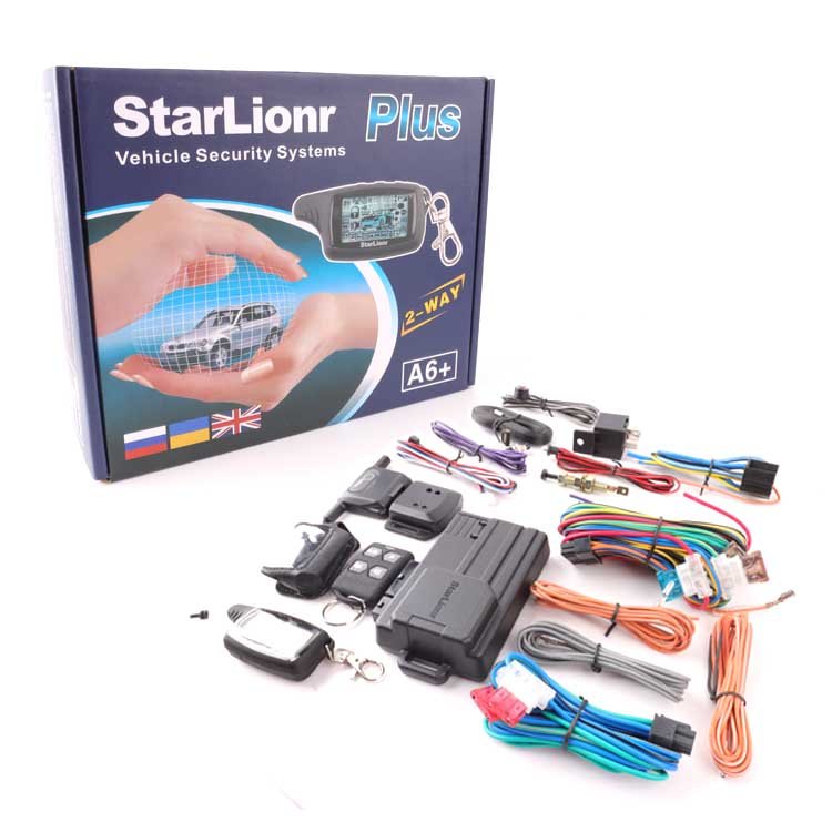 Long Range Two Way Car Alarm System Remote Start Car Alarm System With LCD Remote