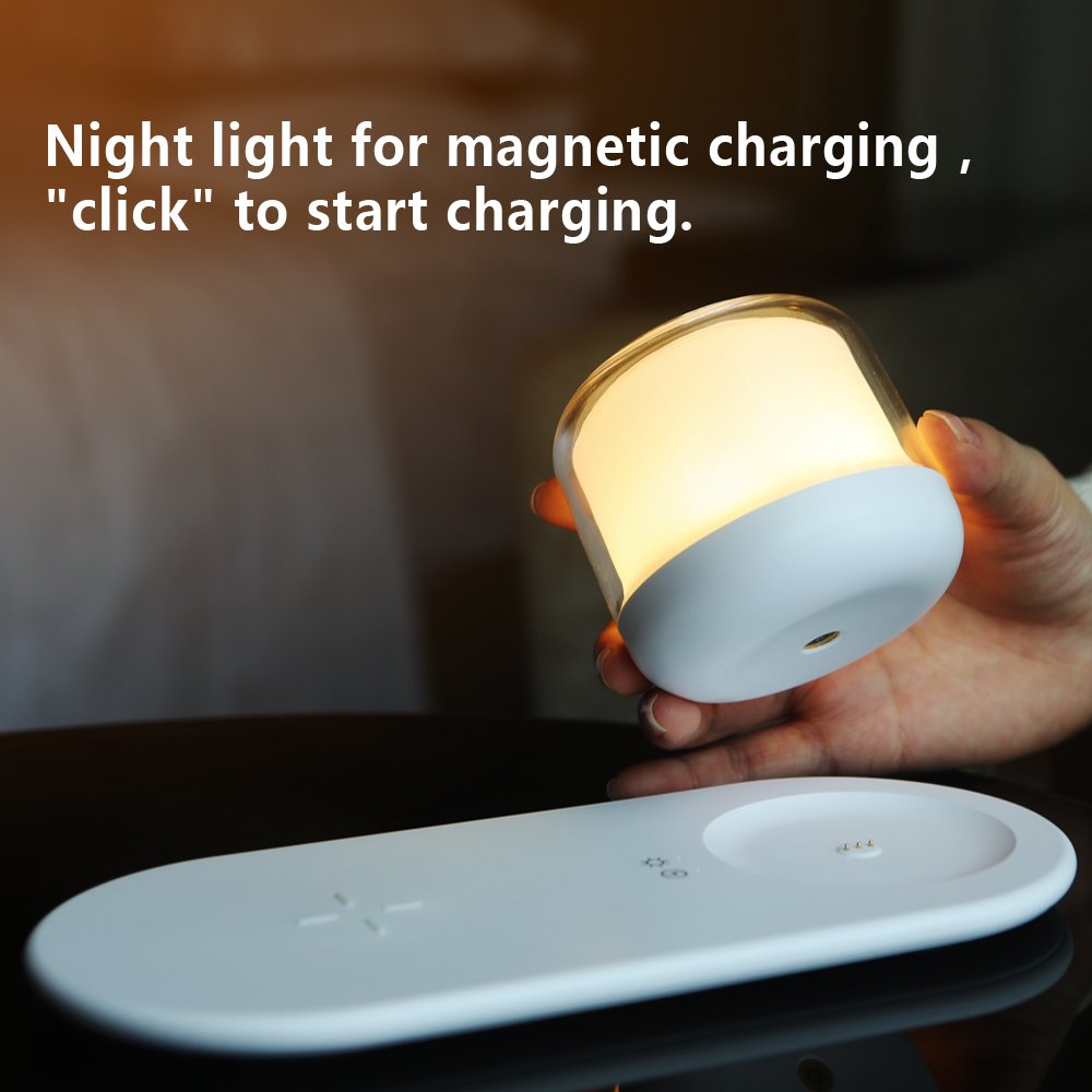 Wireless 3-in-1 Bluetooth Speaker 15W Fast Wireless Charger Small Table Lamp for IPhone Samsung Huawei Mobile Phone Charging