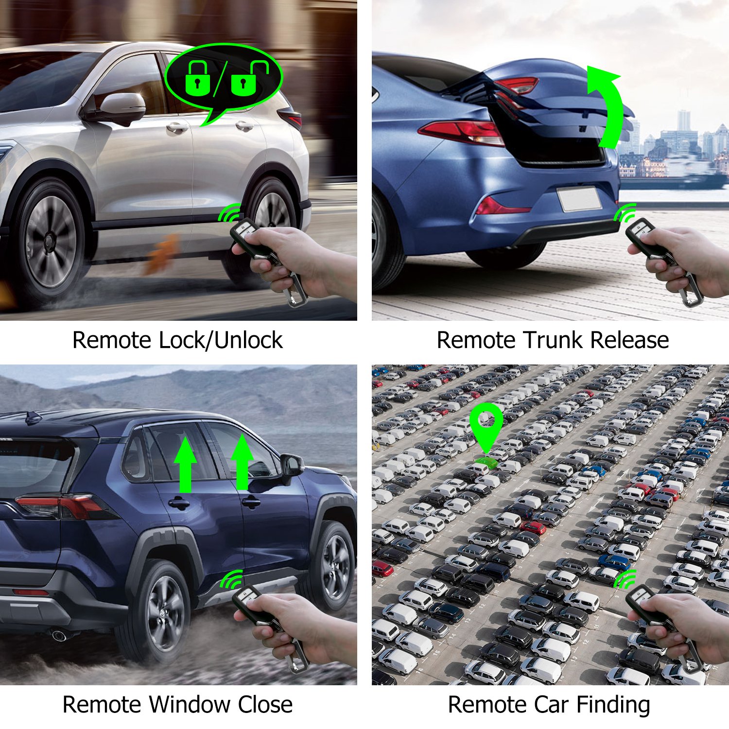 One Way Car Security Alarm Remote Control Universal Smart Car Alarm System