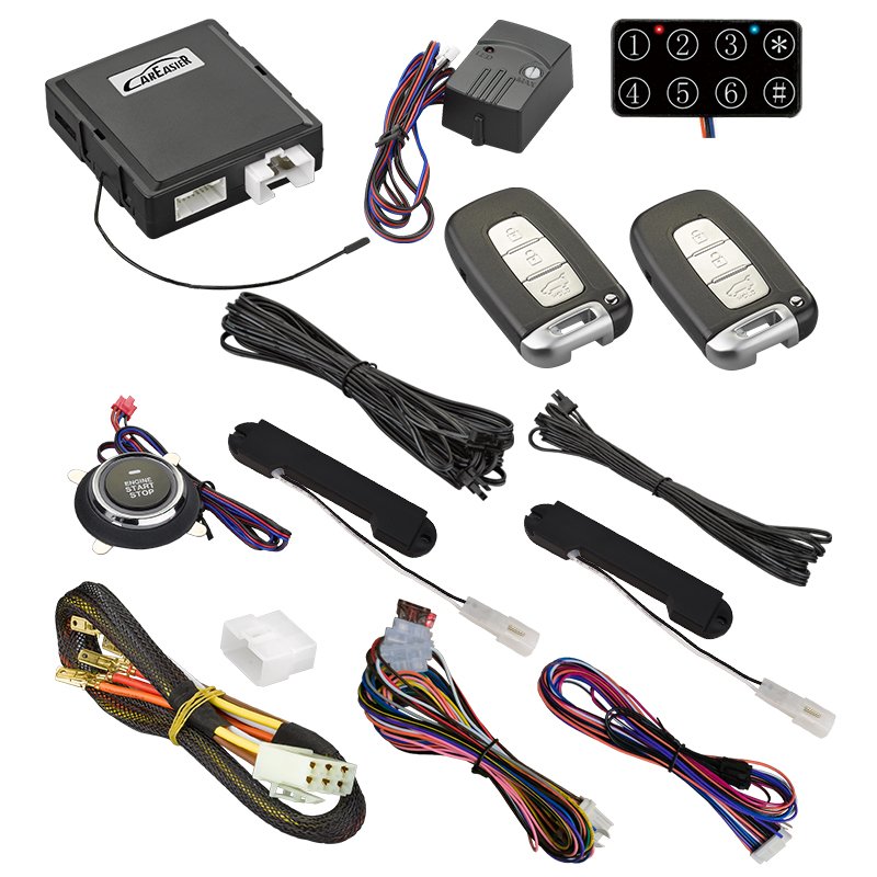 4G GPS/GSM Smartphone APP Car Alarm PKE Push Button Engine Start System With Remote Start by Remote Control or Smartphone APP