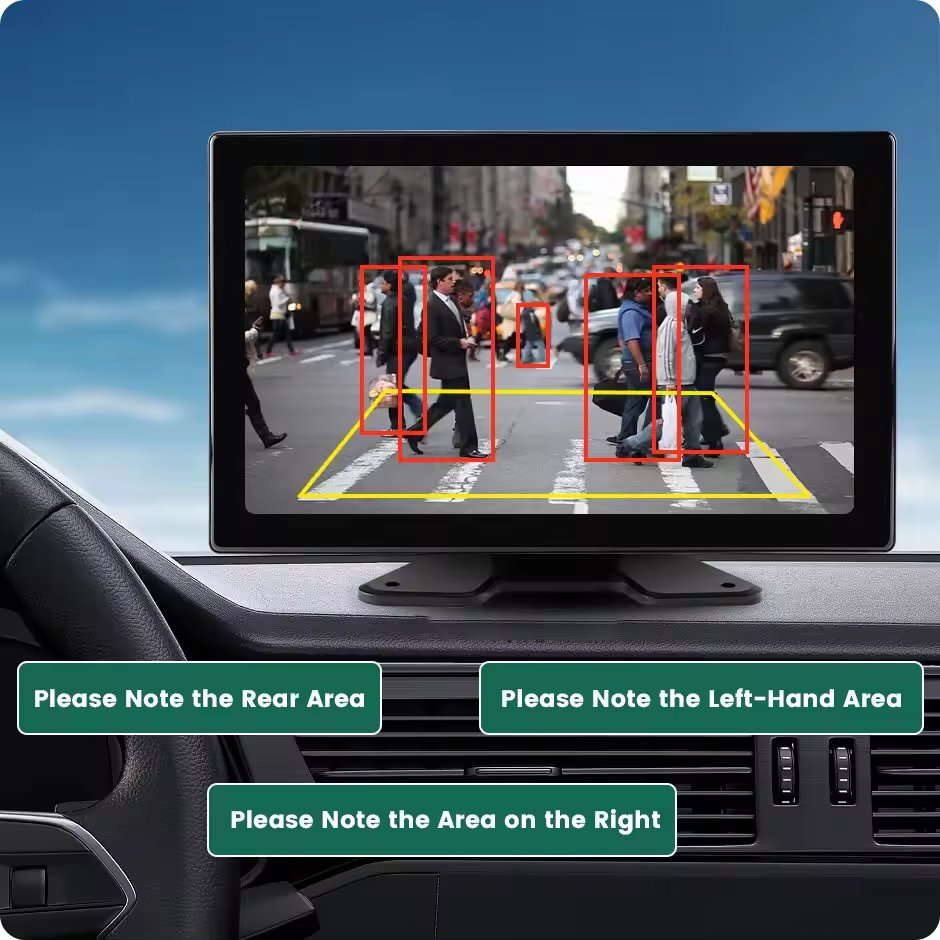 10inch Screen 6 Camera Truck Blind Spot Sensors Detection System Dvr Recorder Monitor Camera Dvr for Van Truck Trailer Security