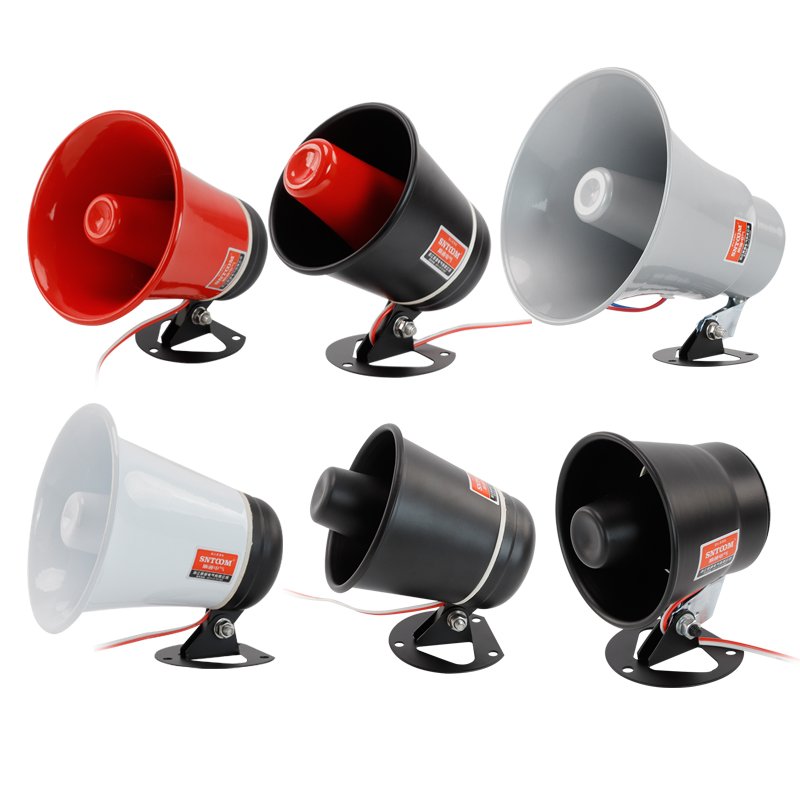 High Decibel Electronic Horn Small Fixed Stop Band Bracket Car Alarm with Horn Switch Switches Product Category
