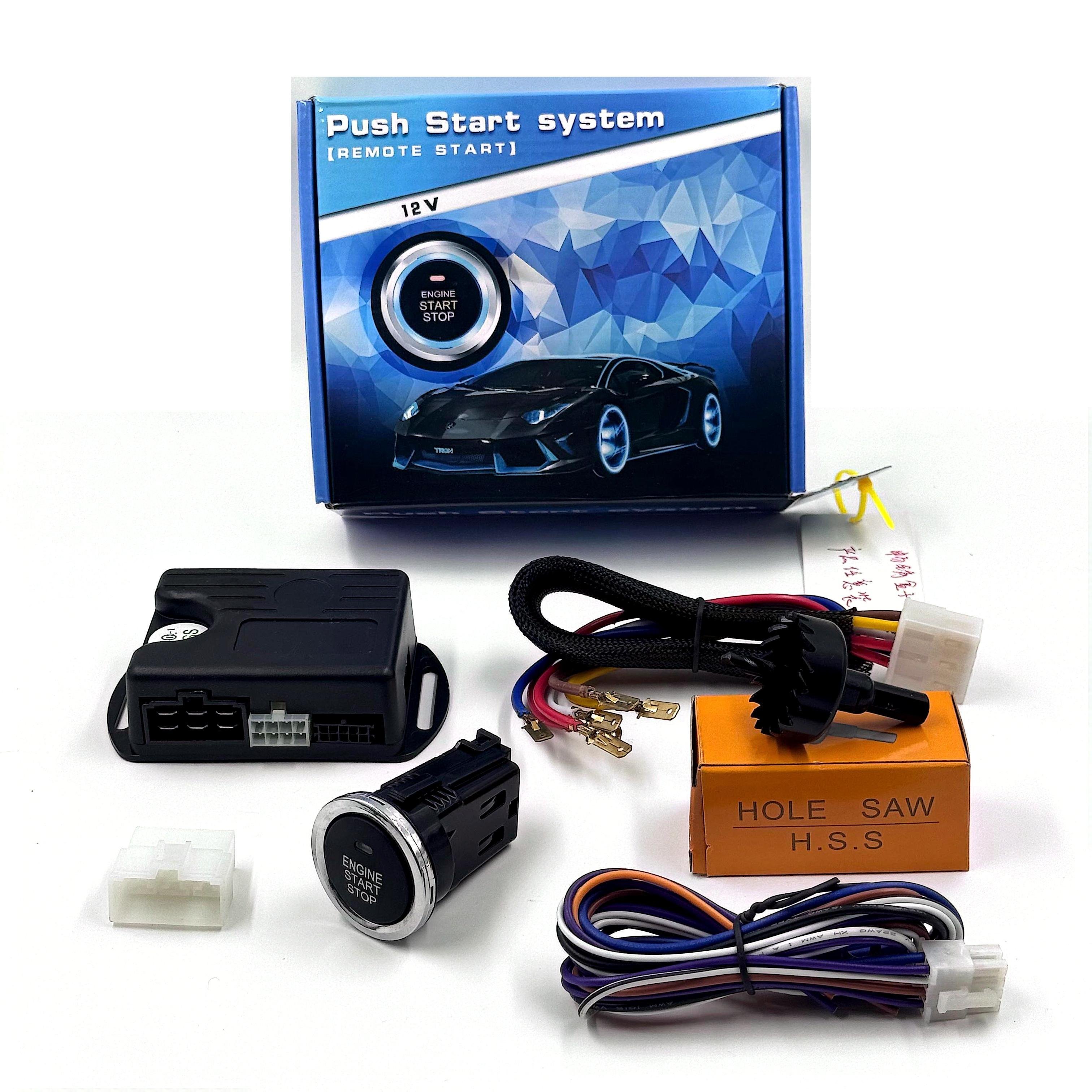 Universal Push Button Starter Remote Start Engine Start Stop System Keyless Entry System Kit E01A-E02