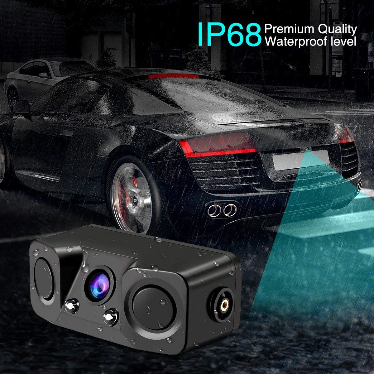 BiBi Alarm Indicator Anti-collision Parking System with 2 Radar Detector Sensor 3 in 1 Video Parking Sensor Backup Camera