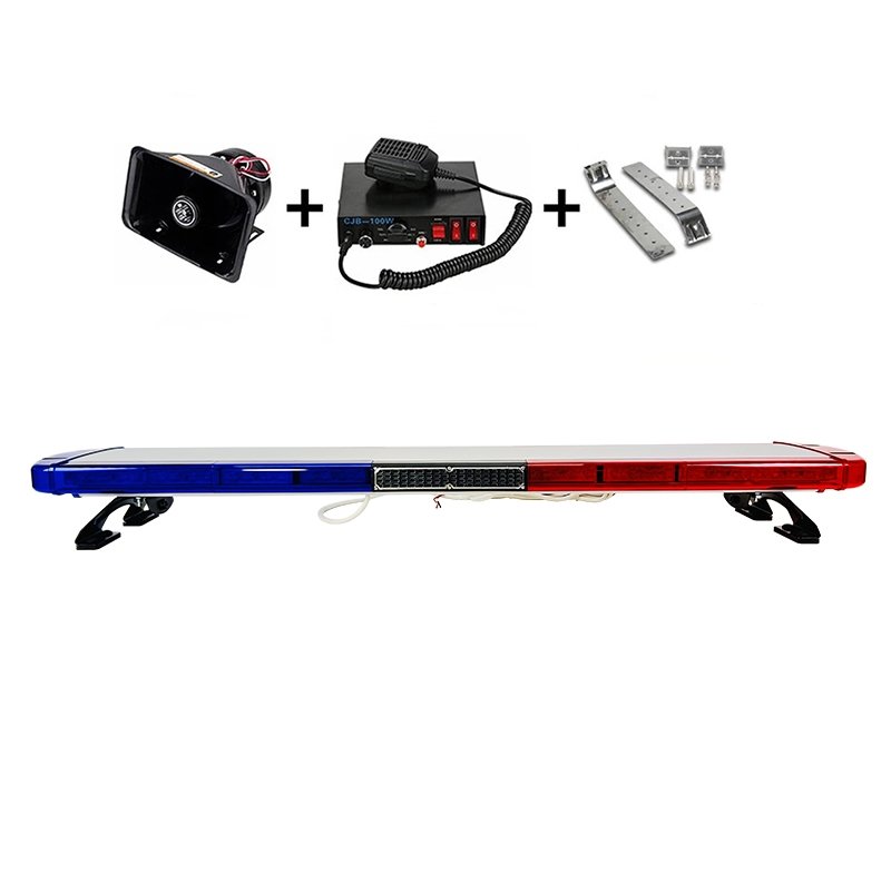 LED Long Row Warning Lights bar Strong Magnetic Ceiling High-speed Rescue Fire Alarm Light Obstacle Clearance 100W Host Horn