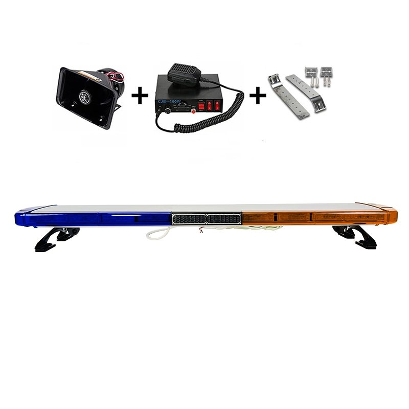 LED Long Row Warning Lights bar Strong Magnetic Ceiling High-speed Rescue Fire Alarm Light Obstacle Clearance 100W Host Horn