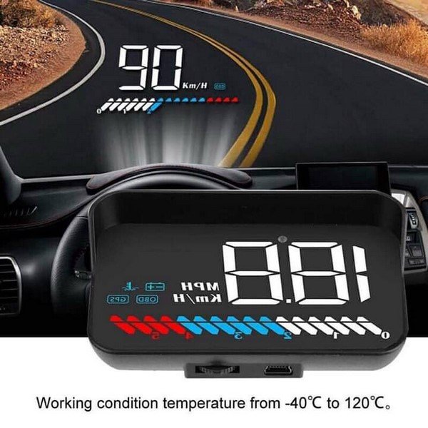 New HUD M7 Head up Display Car Accessories Speedometer Vehicle GPS+OBD2 Scanner Speed Projector for Universal Cars