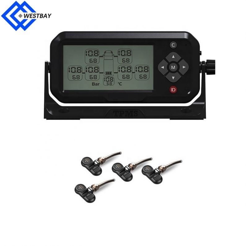 Westbay Truck TPMS BLE 5.0 2.4GHz 10-28 Sensors / Full Time Alarm Warning Driver Truck Tire Pressure Monitoring System