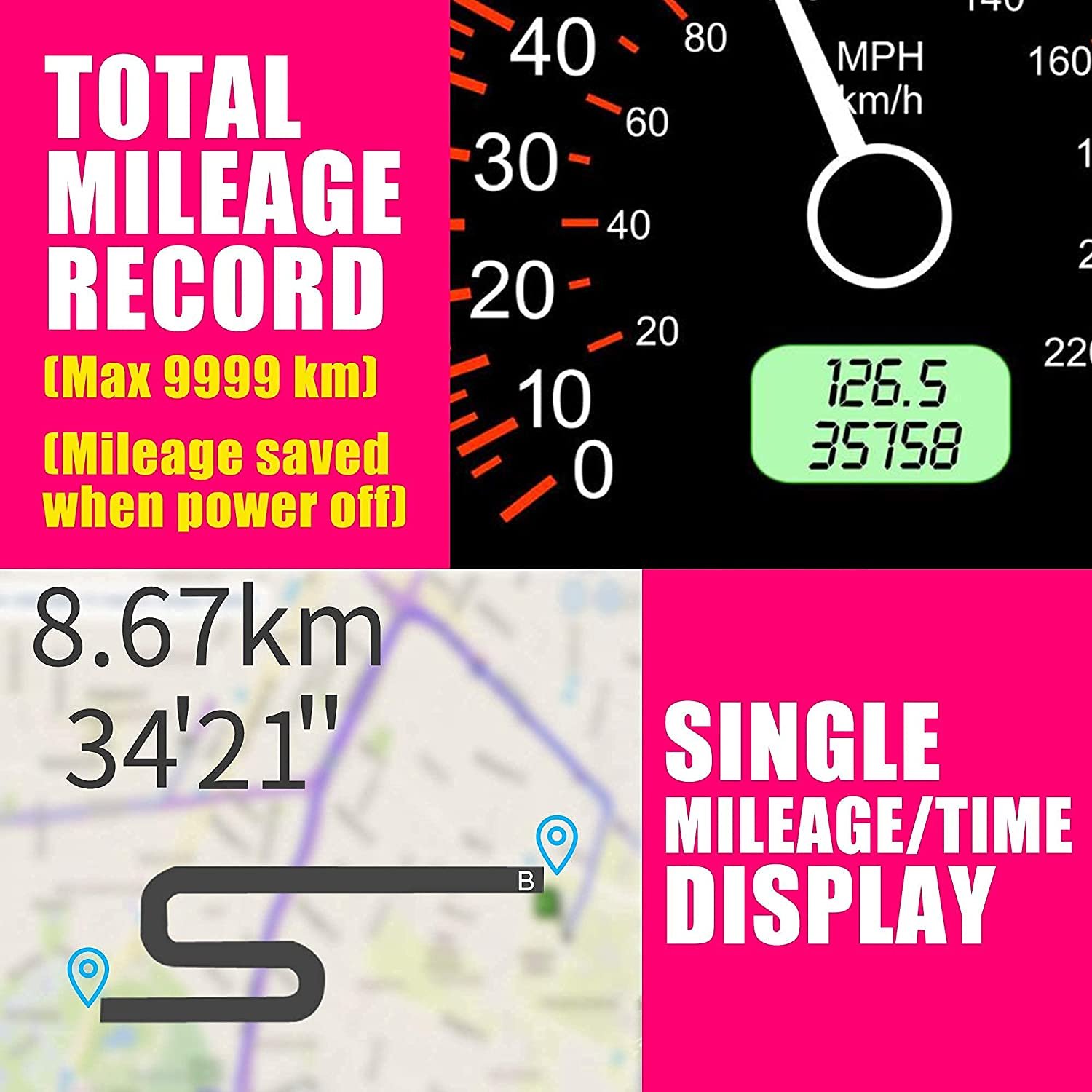 2024 HUD Car Head up Display C3090 Gift OEM Gps HUD Speedometer Single Driving Time Driving Speed Mileage Display with Compass