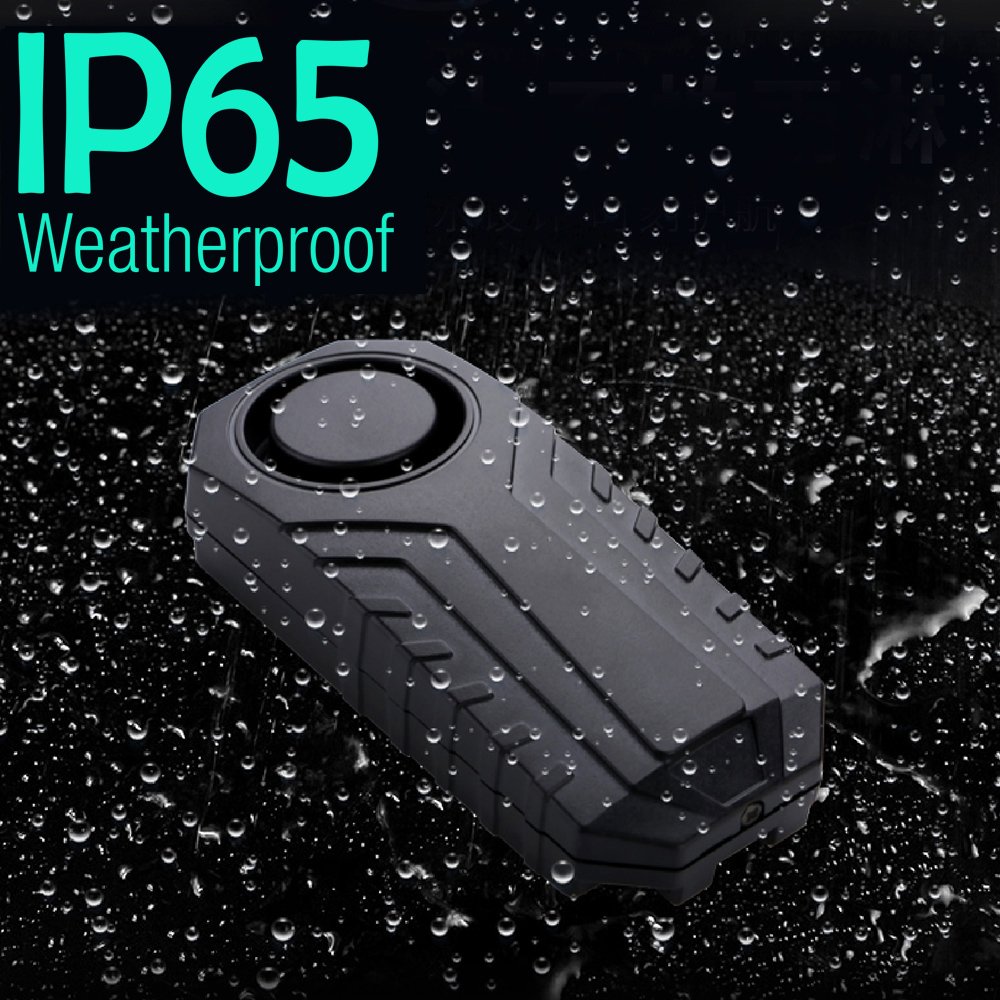 Waterproof Battery Supply 113dB Wireless Remote Control Security Car Vibration Sensor Alarm Anti Theft Bike Alarm