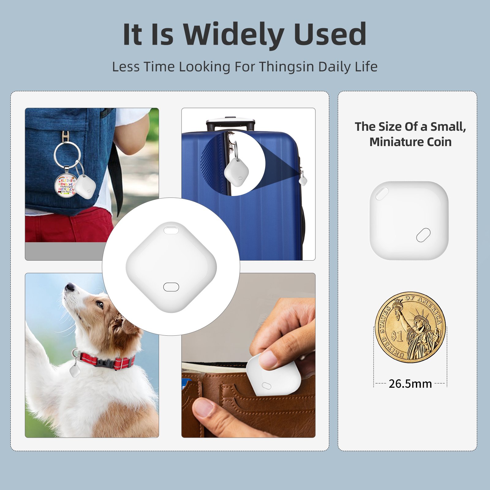 2025 Hot Sale Smart Anti Lost Alarm Wireless Key Finder No Distance Limits Works with Apple Find My Network for Elderly Luggage