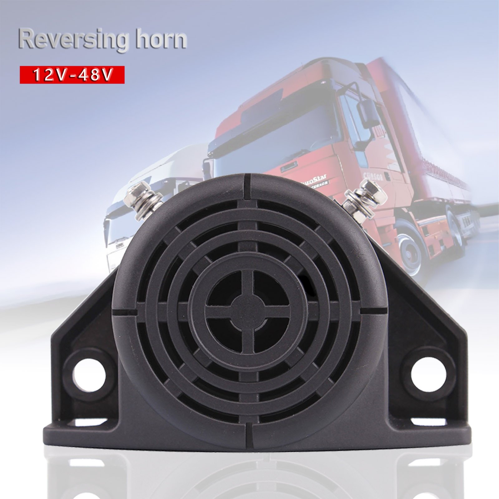 F-Truck Back-up Alarm 105dB 12V/48V Car Reverse Horn BIBI Buzzer Warning Alarm Siren Waterproof Industrial Heavy-Duty Backup