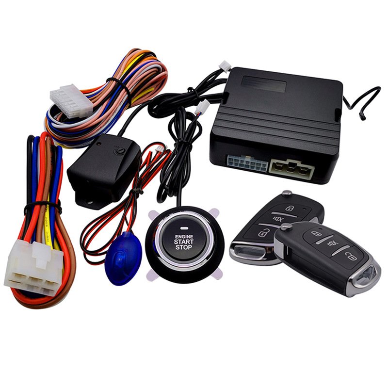 Factory Direct Sales Modified One-button Start System Remote Control Key Anti-theft Device Car Alarm