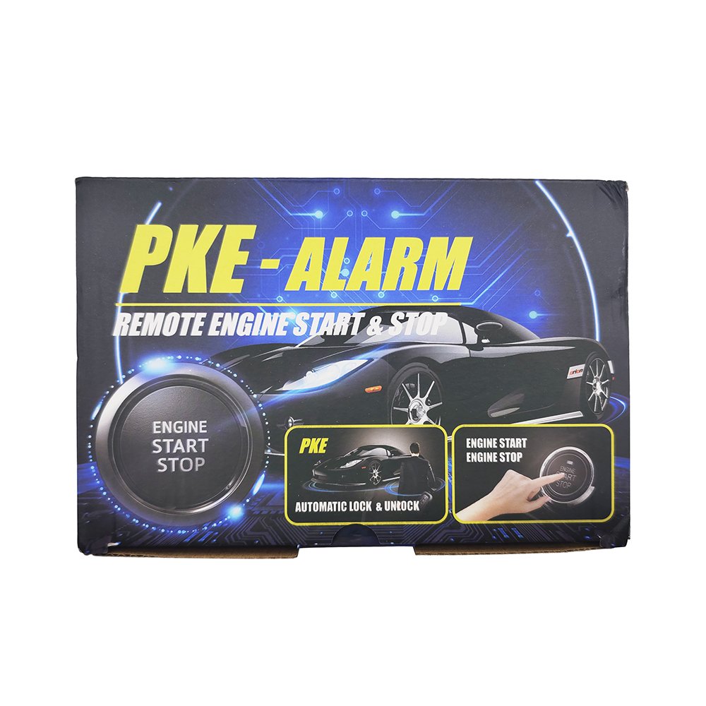 Mobile Phone APP Control Engine Start Stop System Shock Sensor Car Alarm PKE Keyless Push Button Start