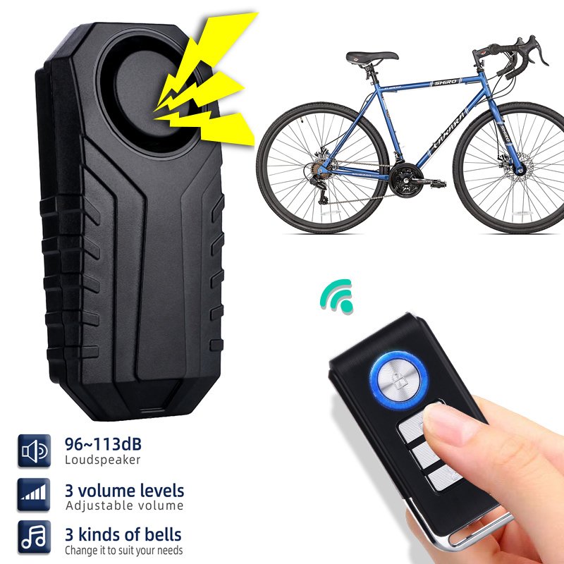 Vehicle Anti-theft Alarm Pro 7 Levels Sensitivity Bike Security Alarm Electric Scooter Bicycle Anti-theft Bike Car Alarm