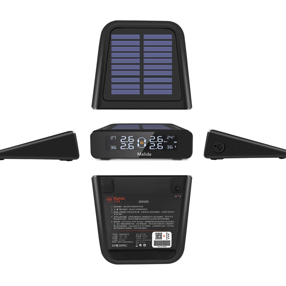 \48H Delivery Solar Car External Tire Pressure Monitoring System Digital Tire Gauge TPMS