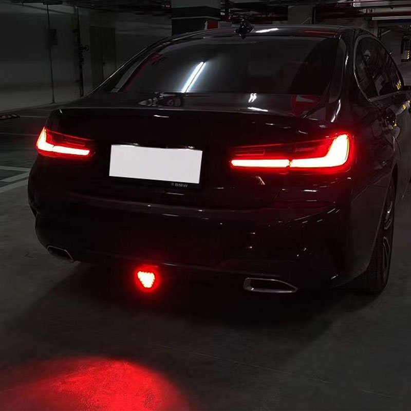 Highlight Pilot Light Triangle Rear Brake Light Motorcycle Car Tail Third Indicator Warning Stop Signal Strobe Safety Light
