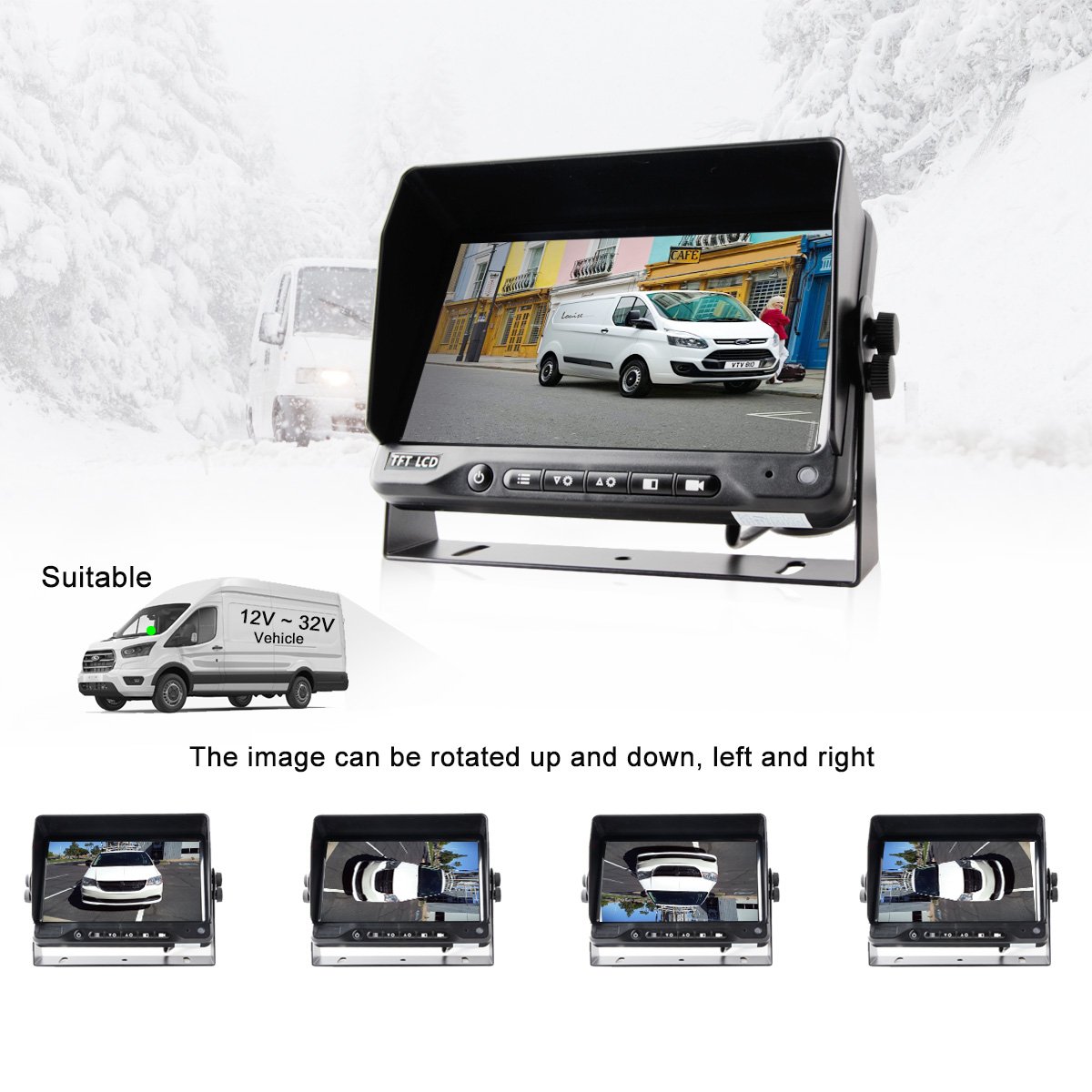 Car Auto BIBI Alarm LCD Reverse Backup Parking Radar Monitor Detector System Display Reversing Aid 4 Sensors Parking