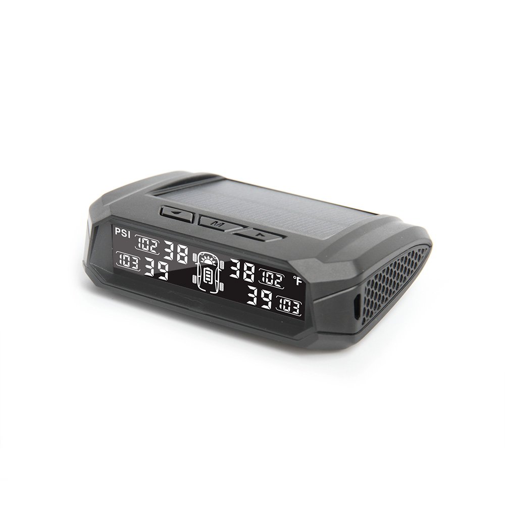 Solar TPMS Tire Pressure Monitoring System, Car TPMS With External Sensors, Wireless 433Mhz With Multiple Alarms