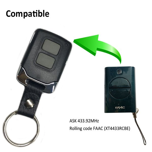 Wireless 6V Plastic Garage Door Opener EV1527 433MHz RF Remote Control Automatic Light Function Learning Code Gate Application