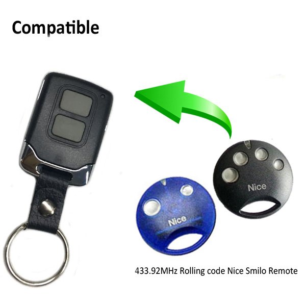 Wireless 6V Plastic Garage Door Opener EV1527 433MHz RF Remote Control Automatic Light Function Learning Code Gate Application