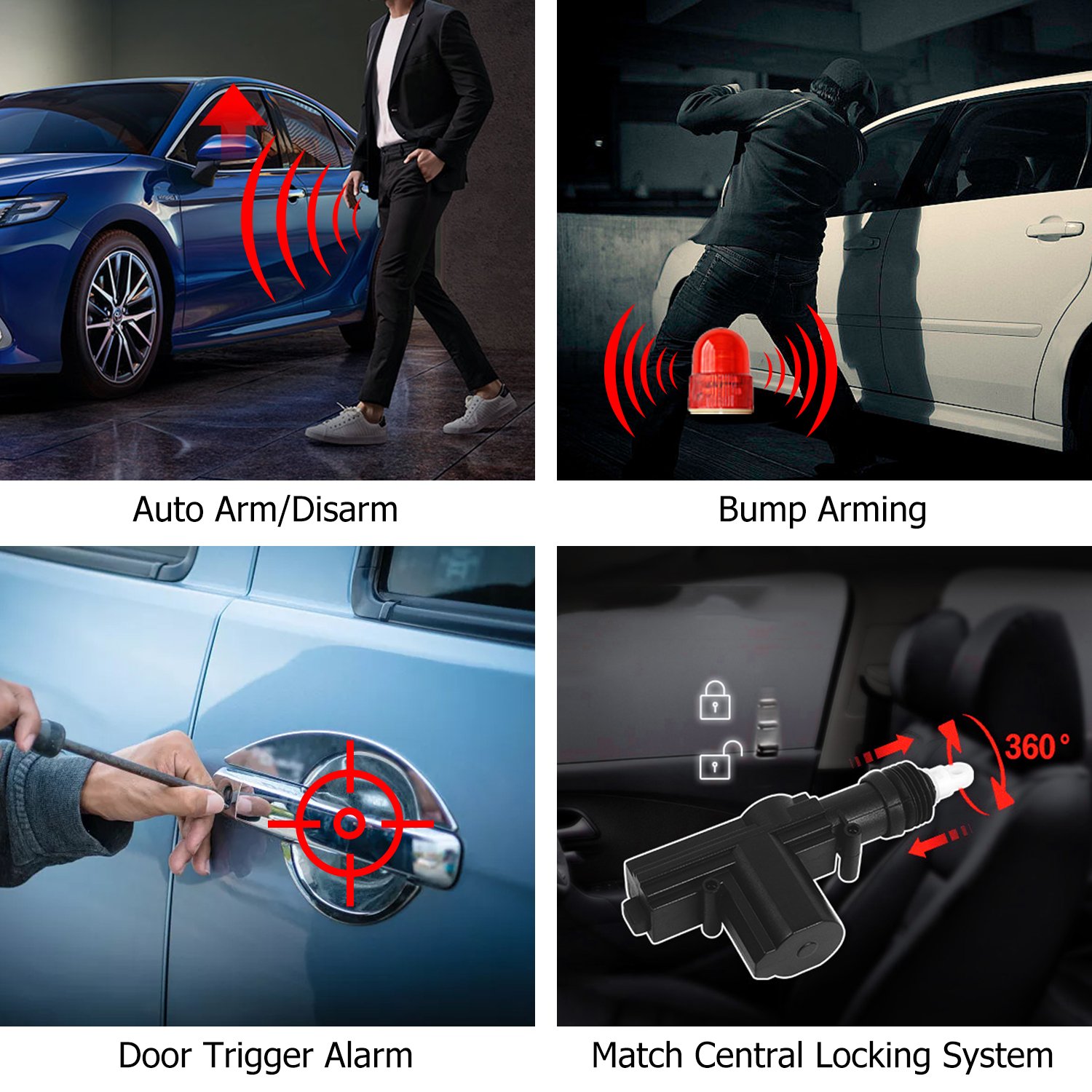 Good Quality Universal One Way Anti-hijacking Car Alarms System Security Car Alarm System Working Remote Control