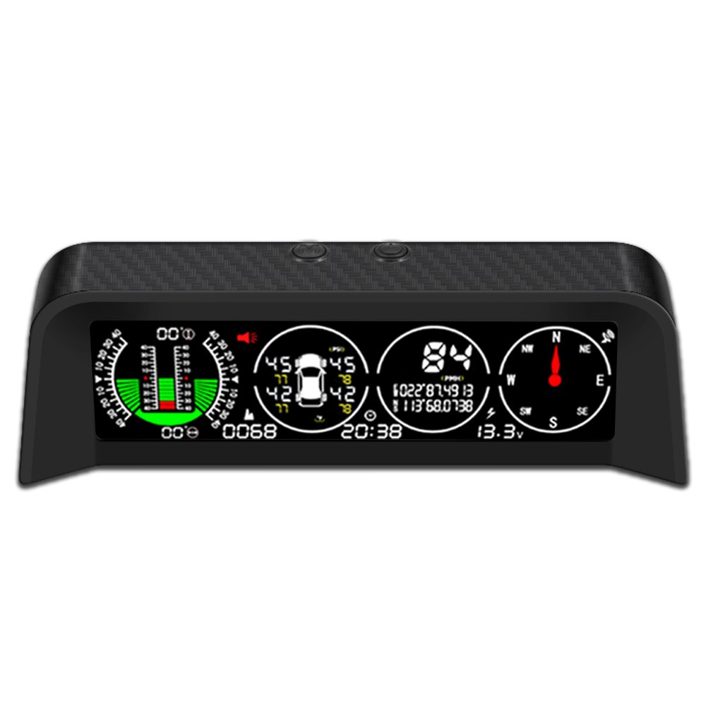 Vjoycar X50 Inclinometer Car Hud Tpms HUD Slope Angle Speed Meter GPS Off-road Vehicle Latitude Longitude Gps Speedometer