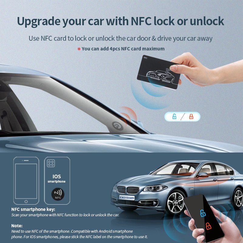EASYGUARD CAN BUS PKE Remote Starter for BMW F26/F25/ F10/M5/F11/F18, F07, F01/F02/F03/F04 with Original Push Button Start