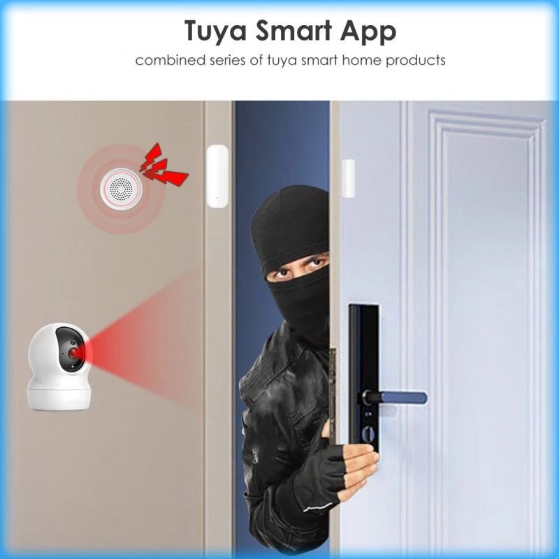Tuya WiFi Door Sensor Smart Door and Window Intrusion Detector Alarm Zigbee Smart Linkage Sensor