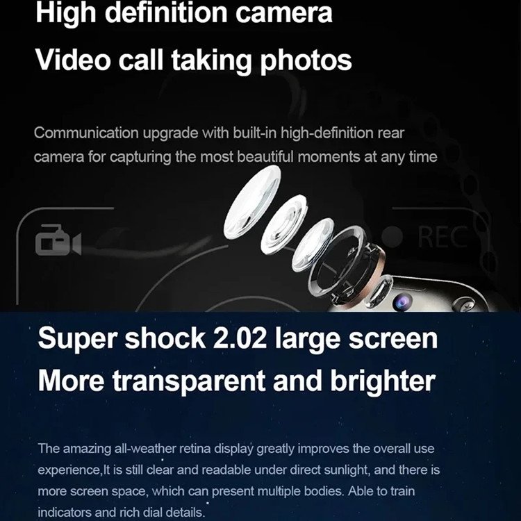 HK Ultra One 4G Smartwatch With Amoled Camera Wifi 3GB Ram 32GB ROM ChatGPT APP Android 13.1 Smart Watch Support SIM Card 2024