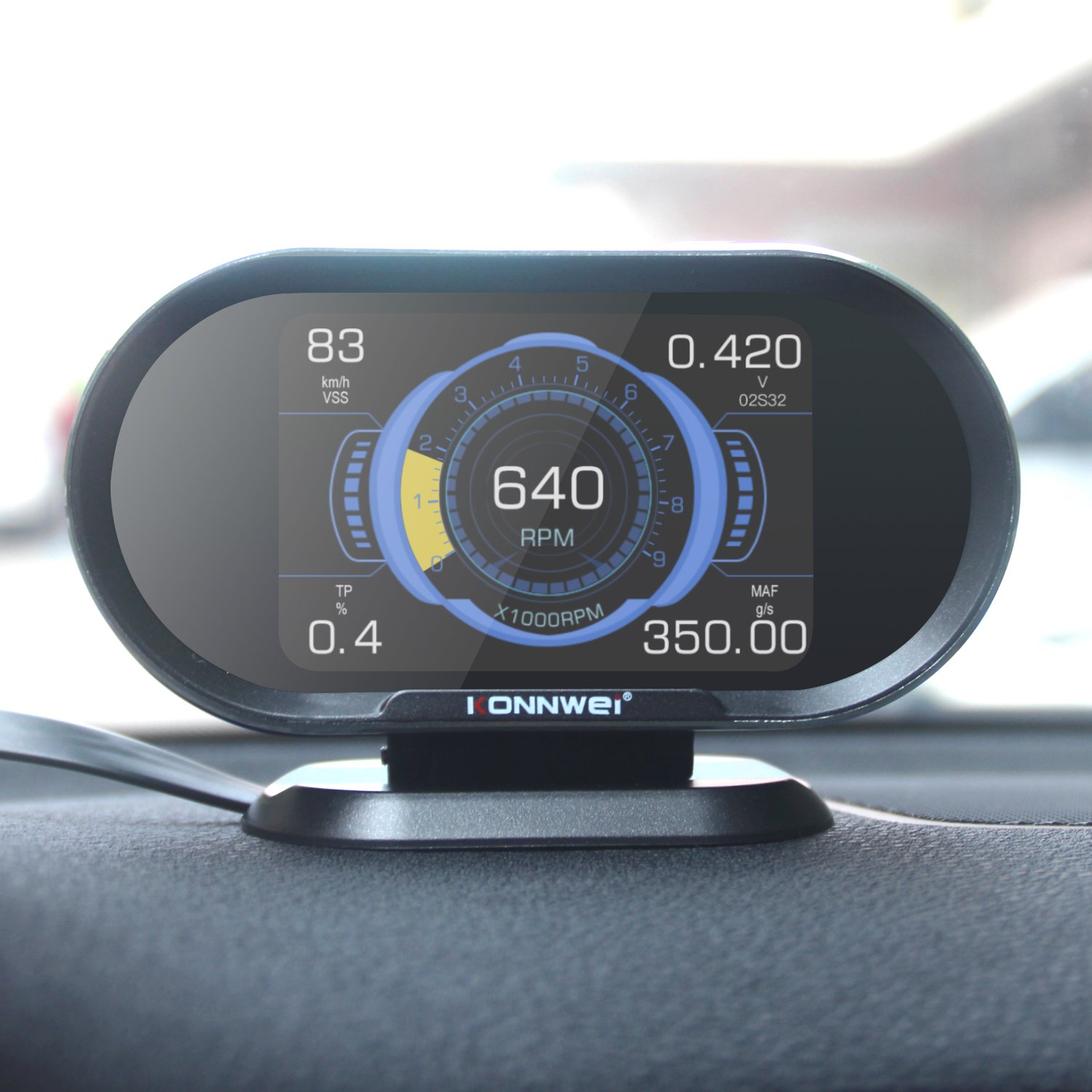 Universal Car HUD Head up Display Digital Speedometer with Speedup Test Brake Test Overspeed Alarm TFT LCD Display for All Cars