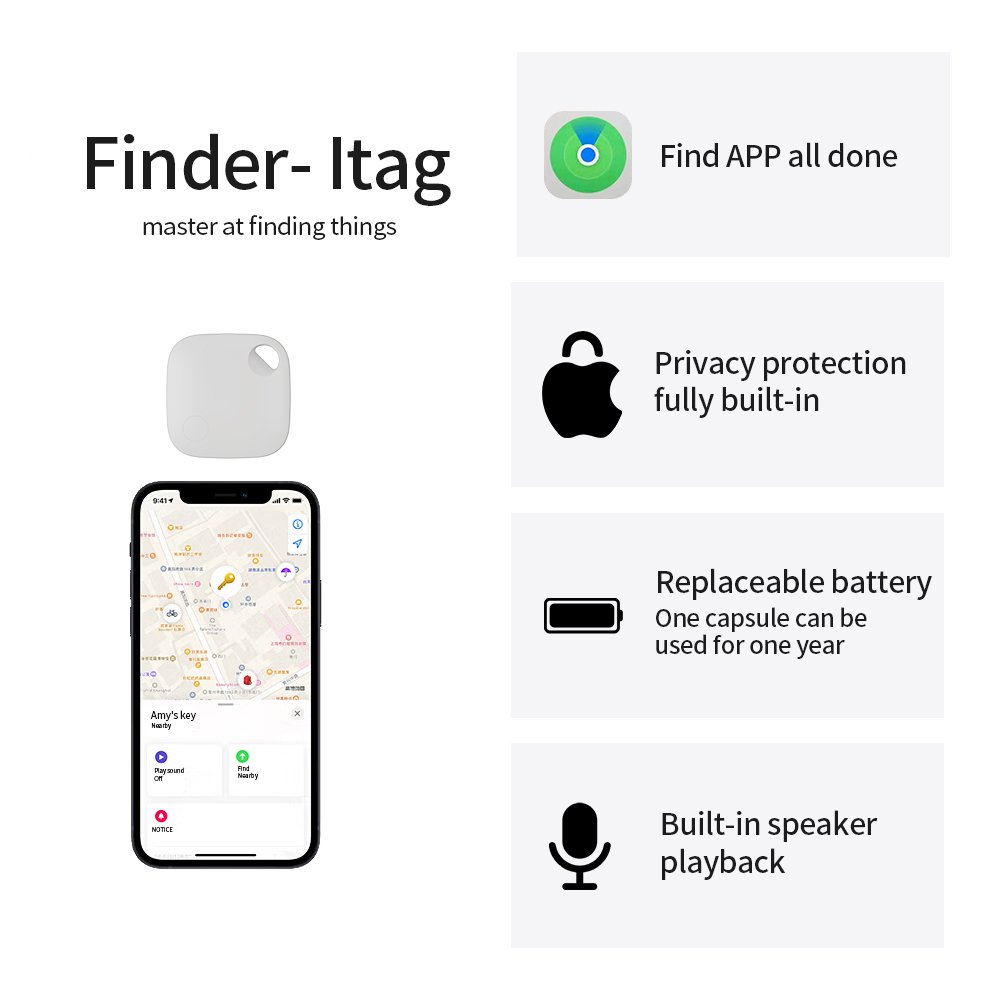 Mini Dog Tracker Smart Air Tag Key Finder Anti Lost Alarm Cat Tracking OEM Custom Electronic Pet Tracker Location Dog Products